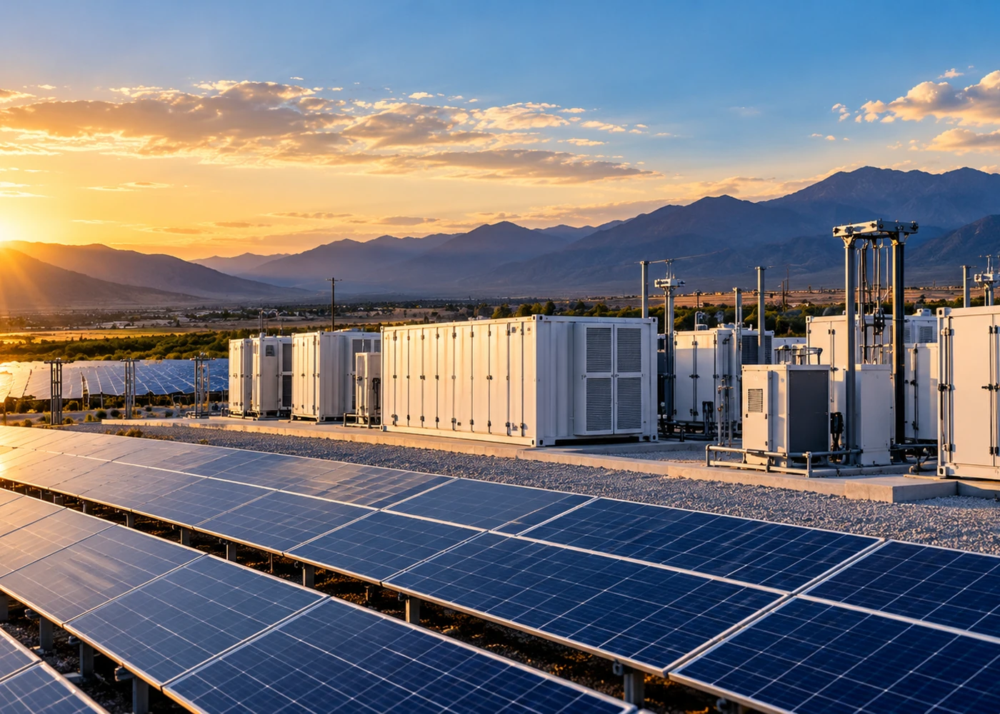 Illustrative solar and battery energy infrastructure